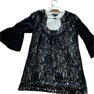 Chic Black Lace Mini Dress by INC